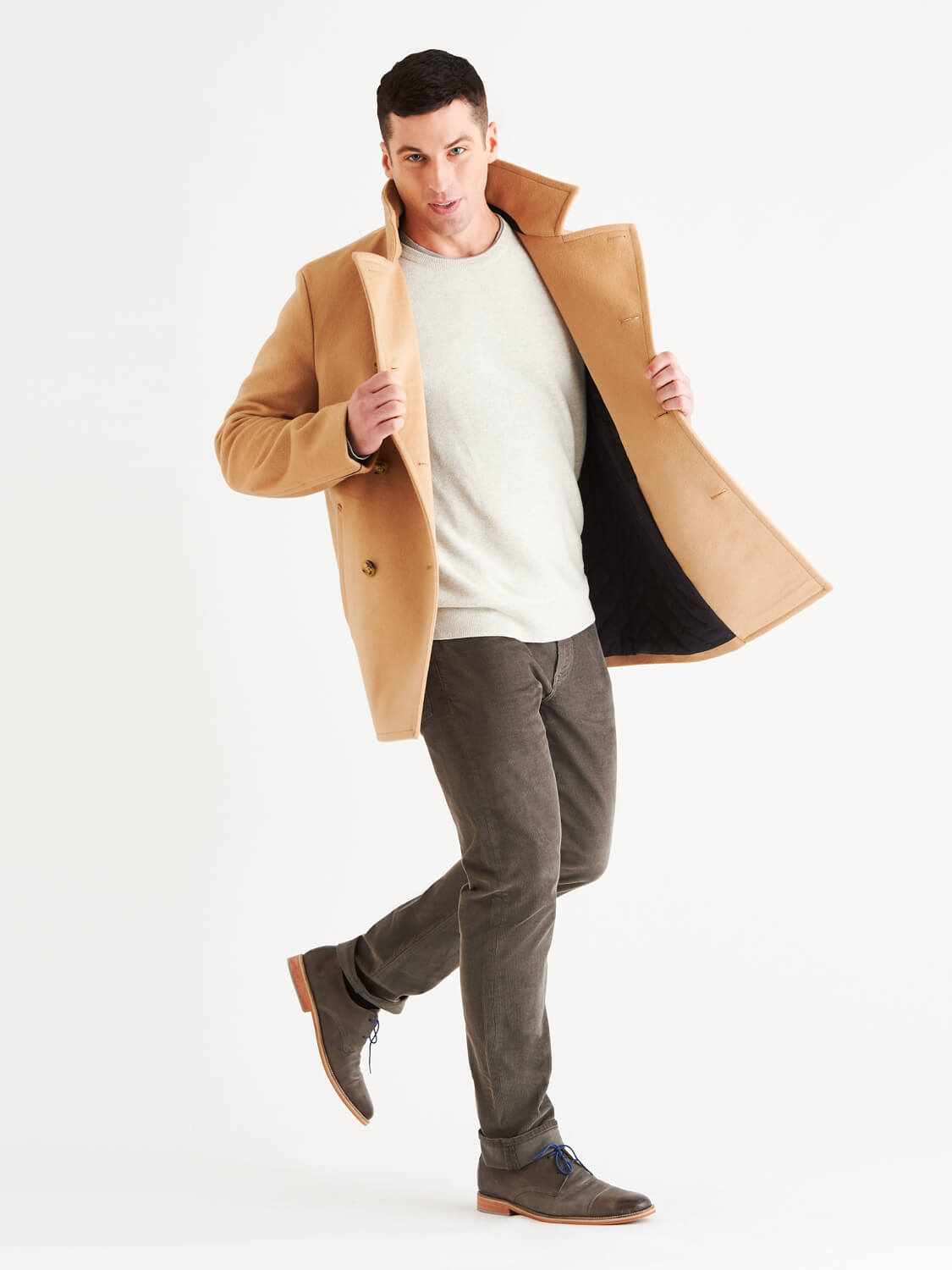 Stewart StormLux™ Wool Cashmere Peacoat – North & Mark Stewart StormLux™ Wool Cashmere Peacoat – North & Mark